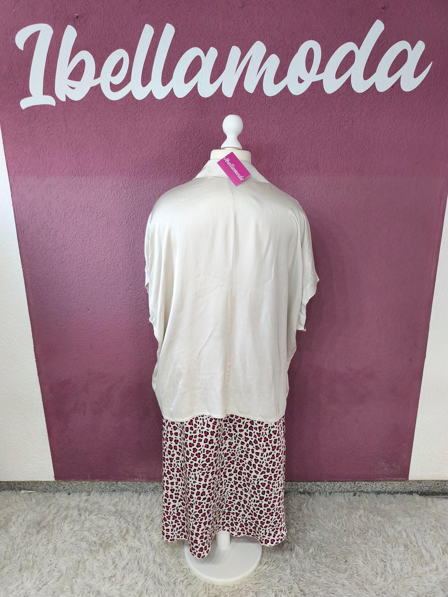 Satinbluse Long 61693
