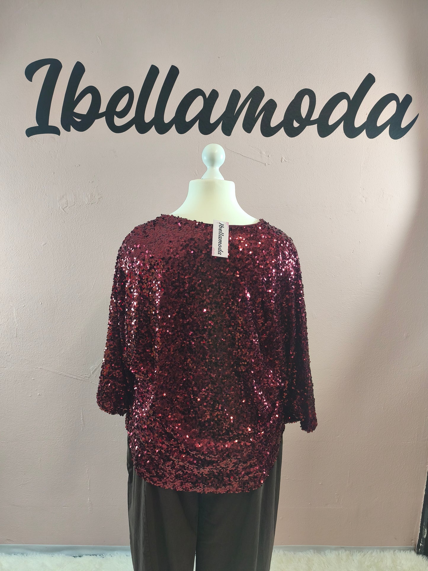 Pailletten Bluse 6592