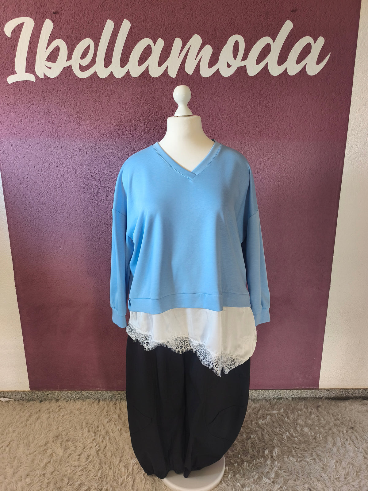 Butterstoff Sweater Spitze 28050