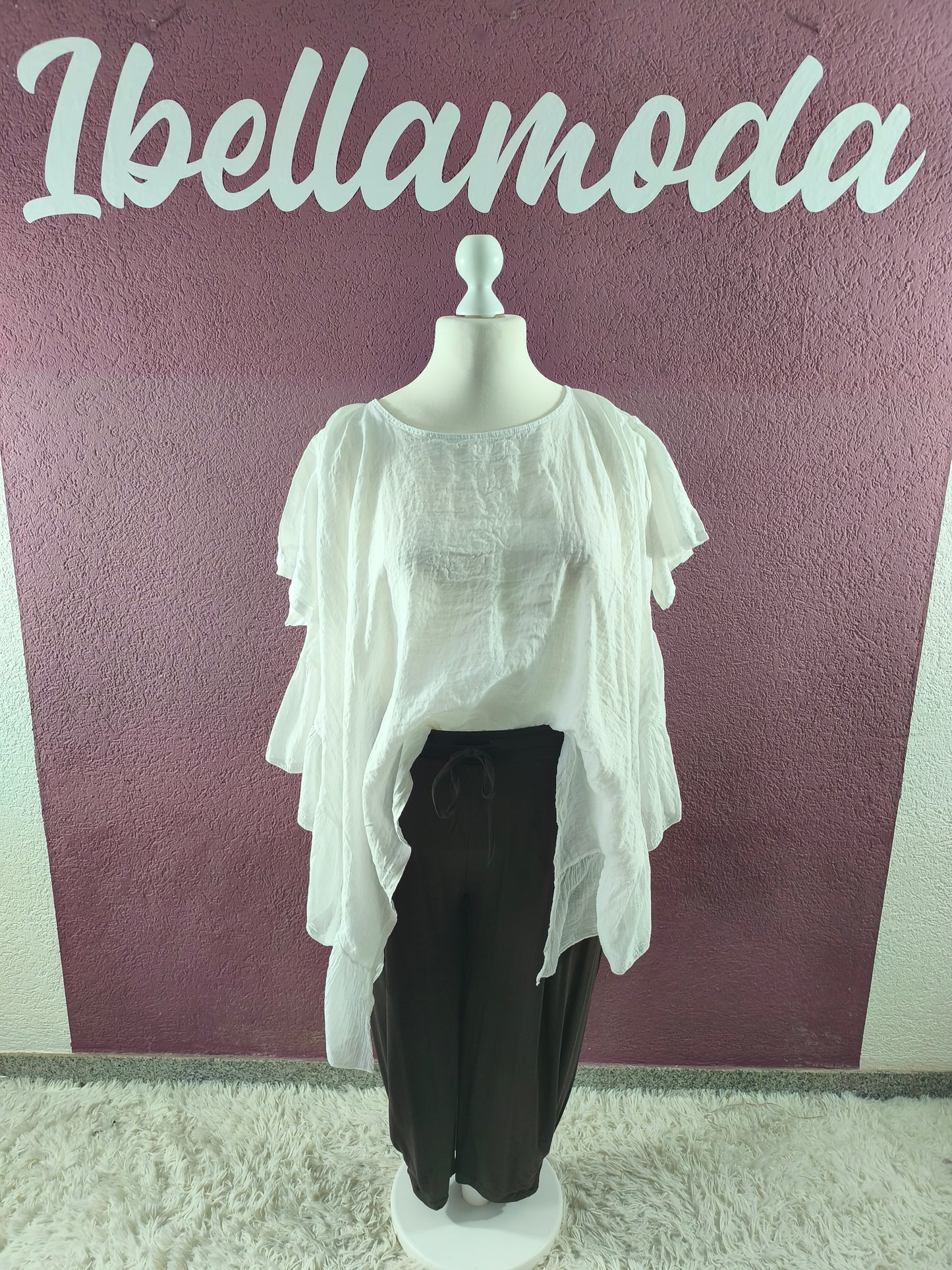 Leinen Flattershirt 7261