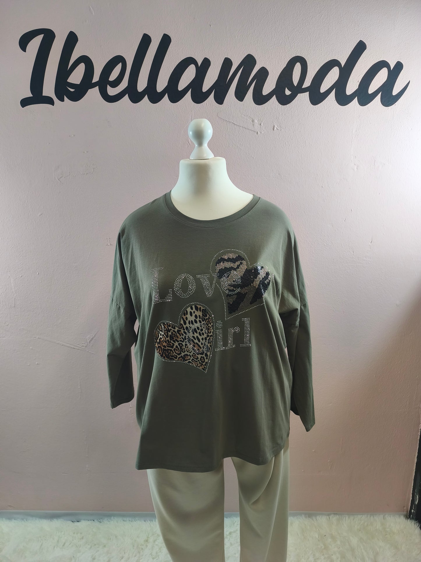 Sweatshirt Strass Love Girl 230045
