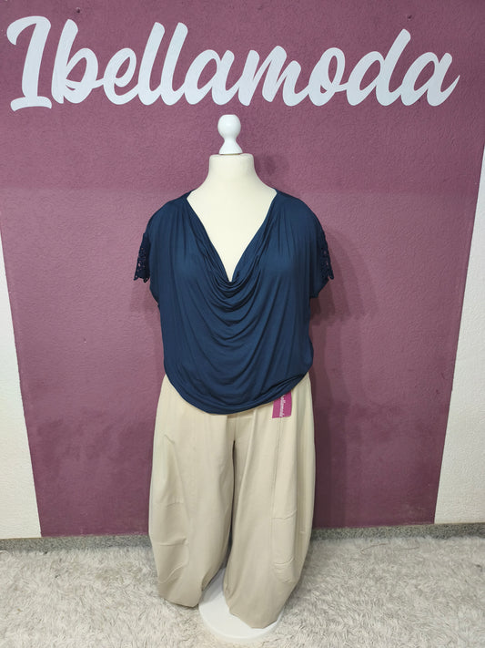 Shirt Wasserfall Dekollete 9422