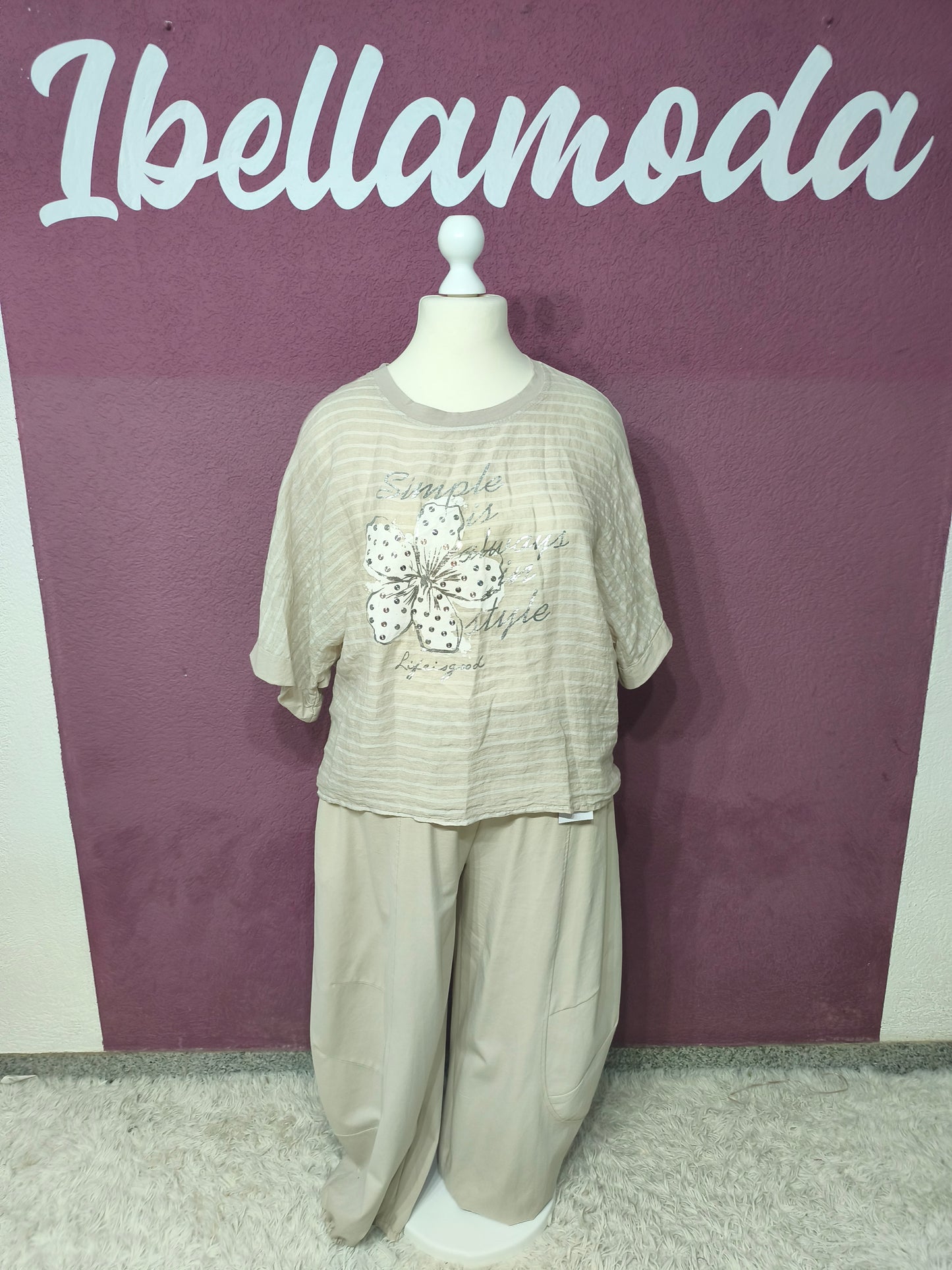 Shirt Stribes Flower 260187