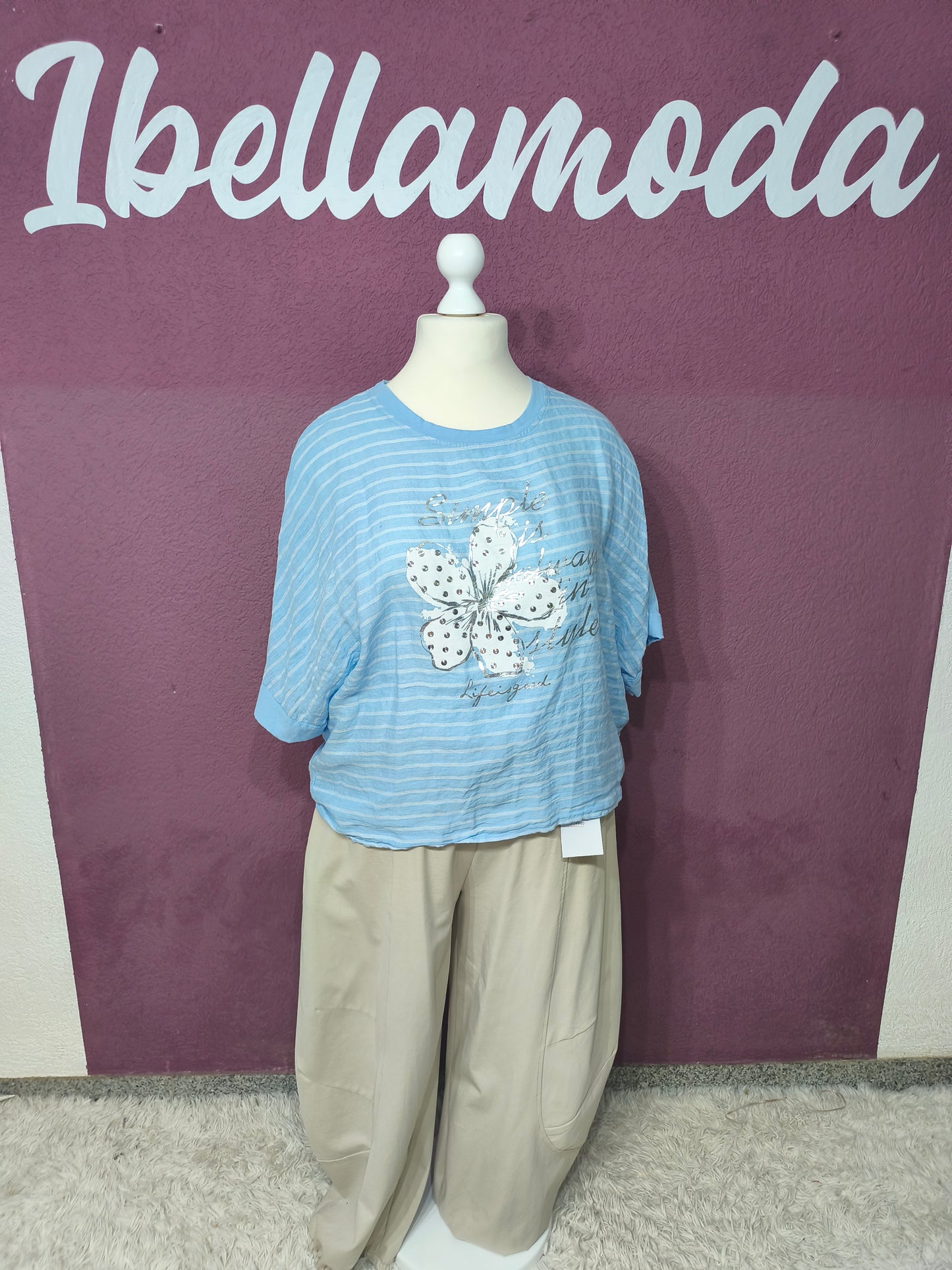 Shirt Stribes Flower 260187