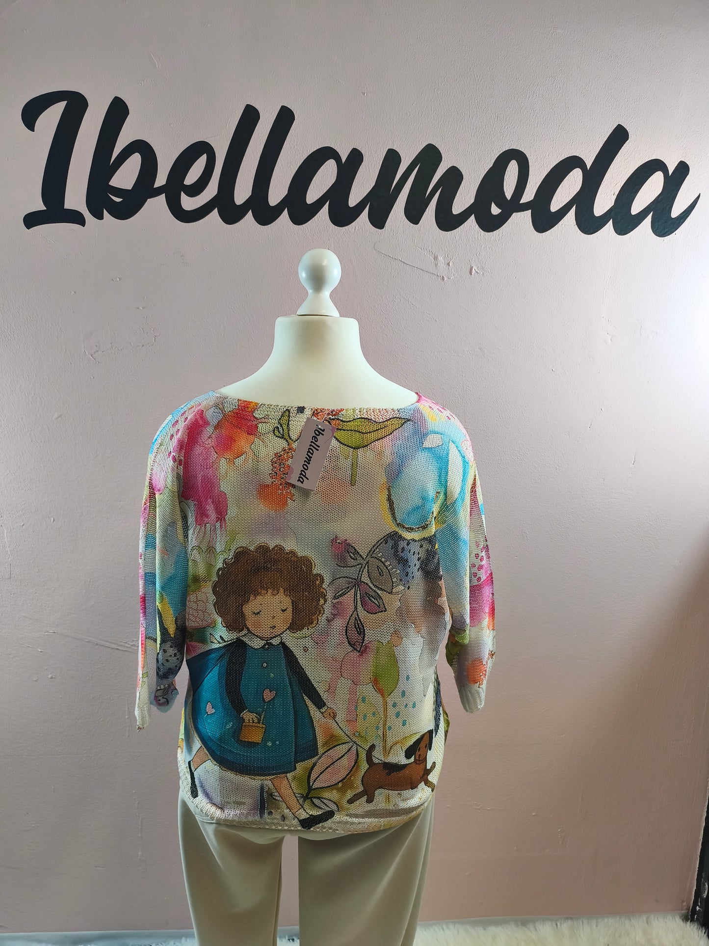 Feinstrick Shirt mit Motiv Yvonne