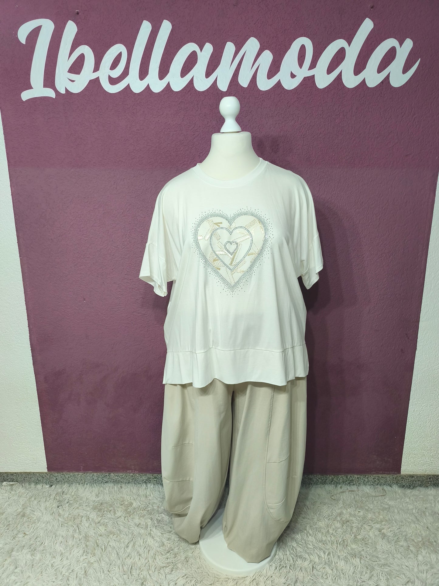 Longshirt Herz Strass 62961