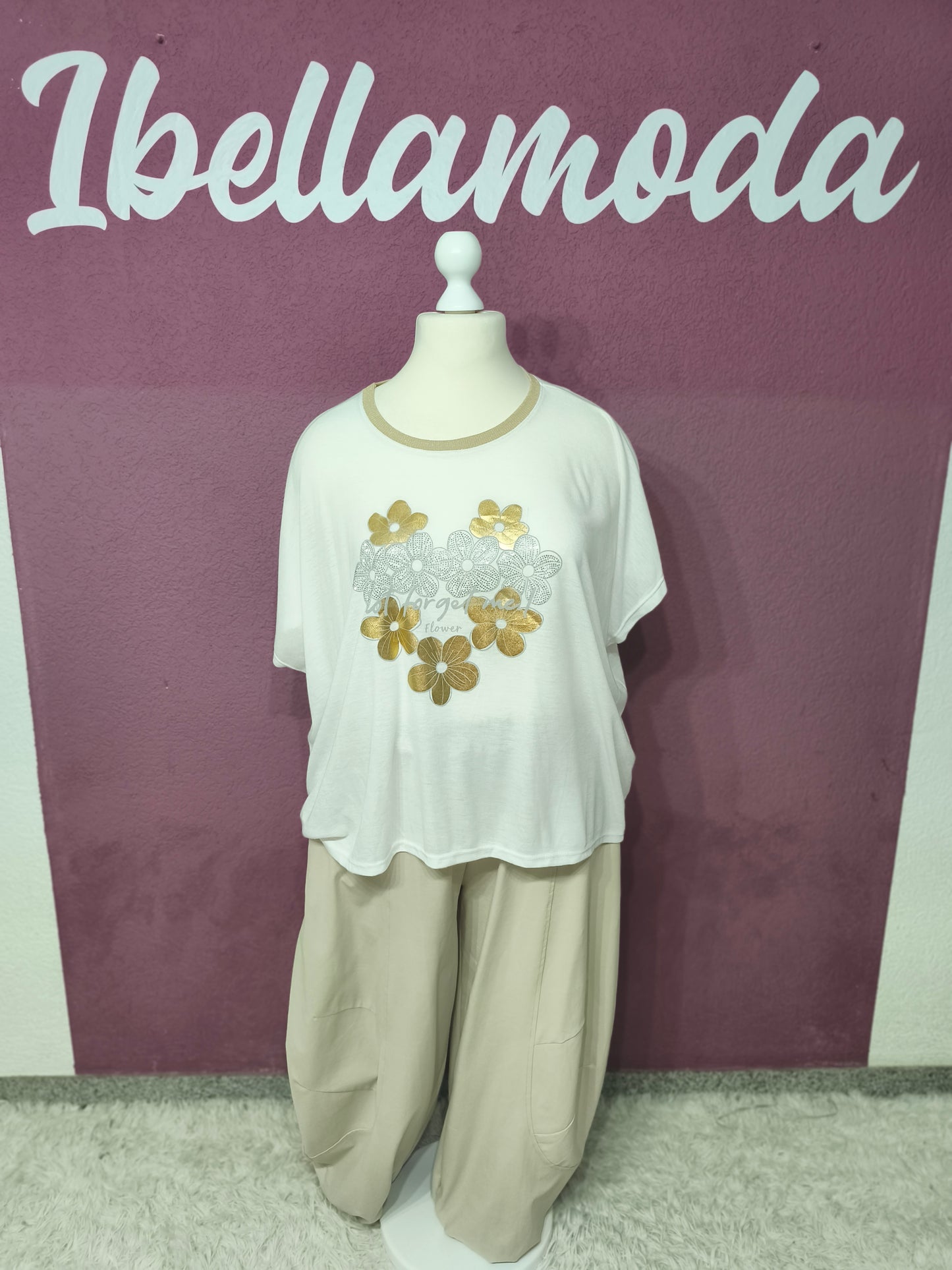 Shirt Flower Strass 61263