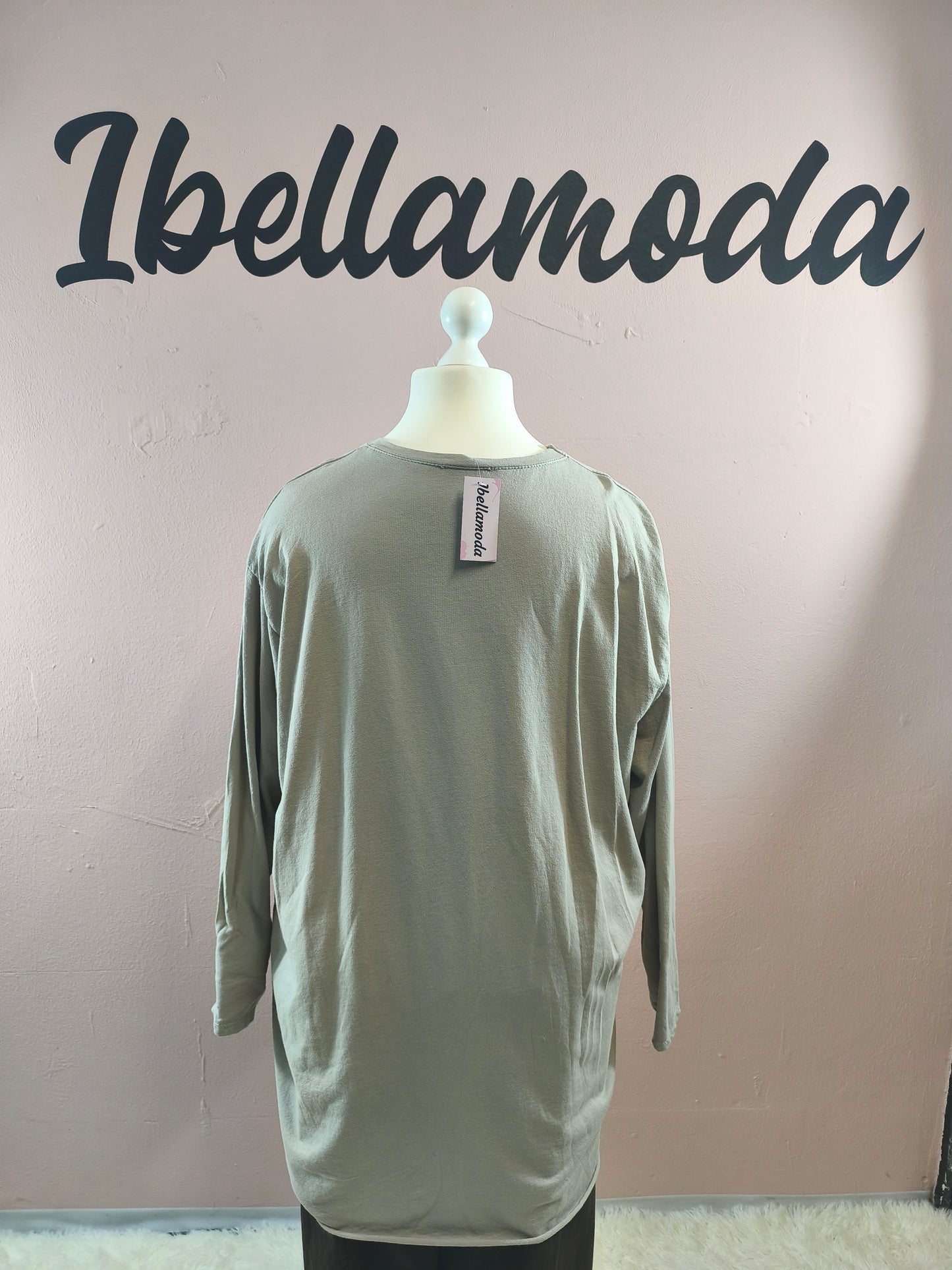 Long Sweat Shirt mit Strass und Leo 23807