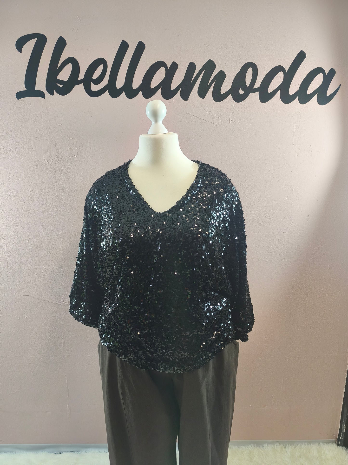 Pailletten Bluse 6592