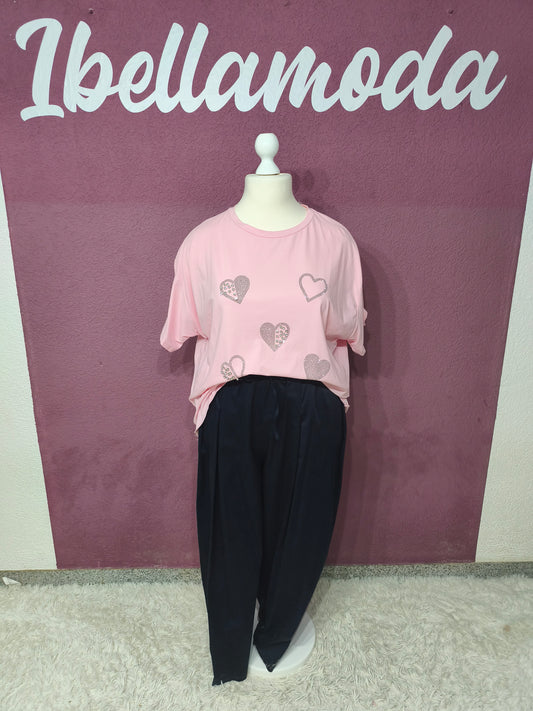 T-Shirt Herz Strass 22828