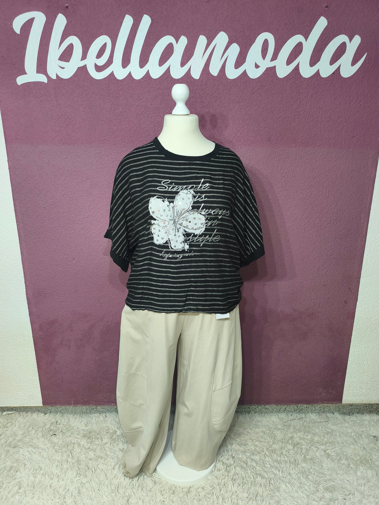Shirt Stribes Flower 260187