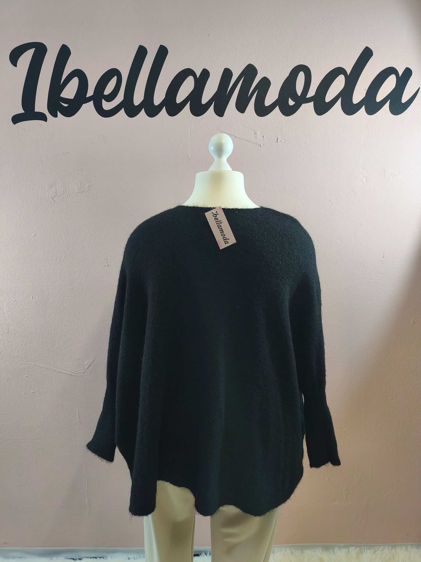 Kuschelfeinstrick Pullover Fledermaus 87171