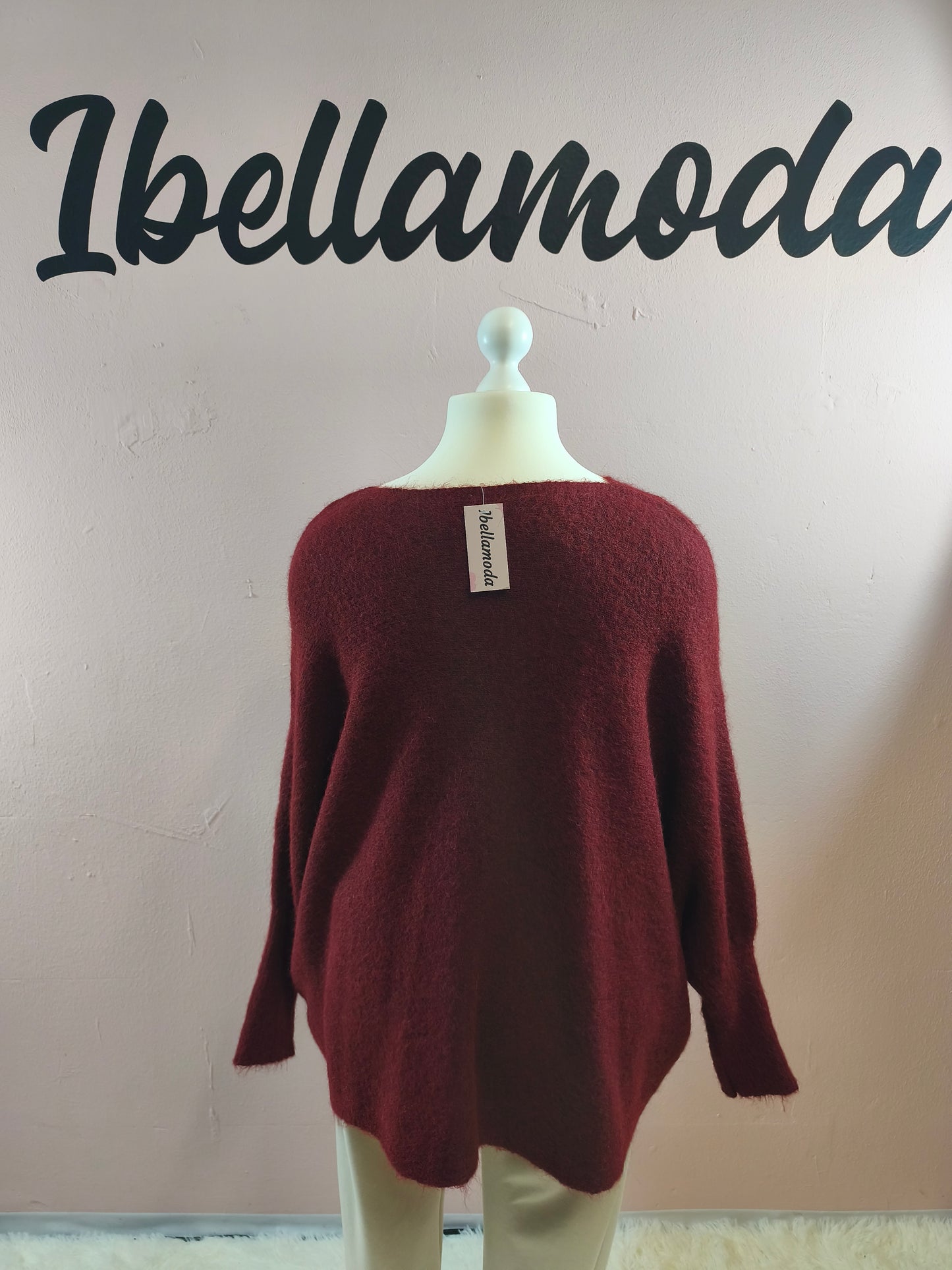 Kuschelfeinstrick Pullover Fledermaus 87171